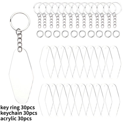 Acrylic Rhombus Keychains
