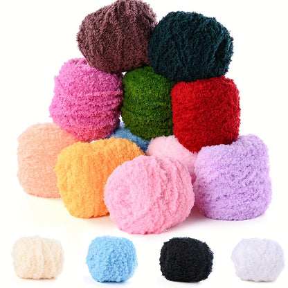 1 Roll 70m 6mm Super Soft Fluffy Plush Yarn