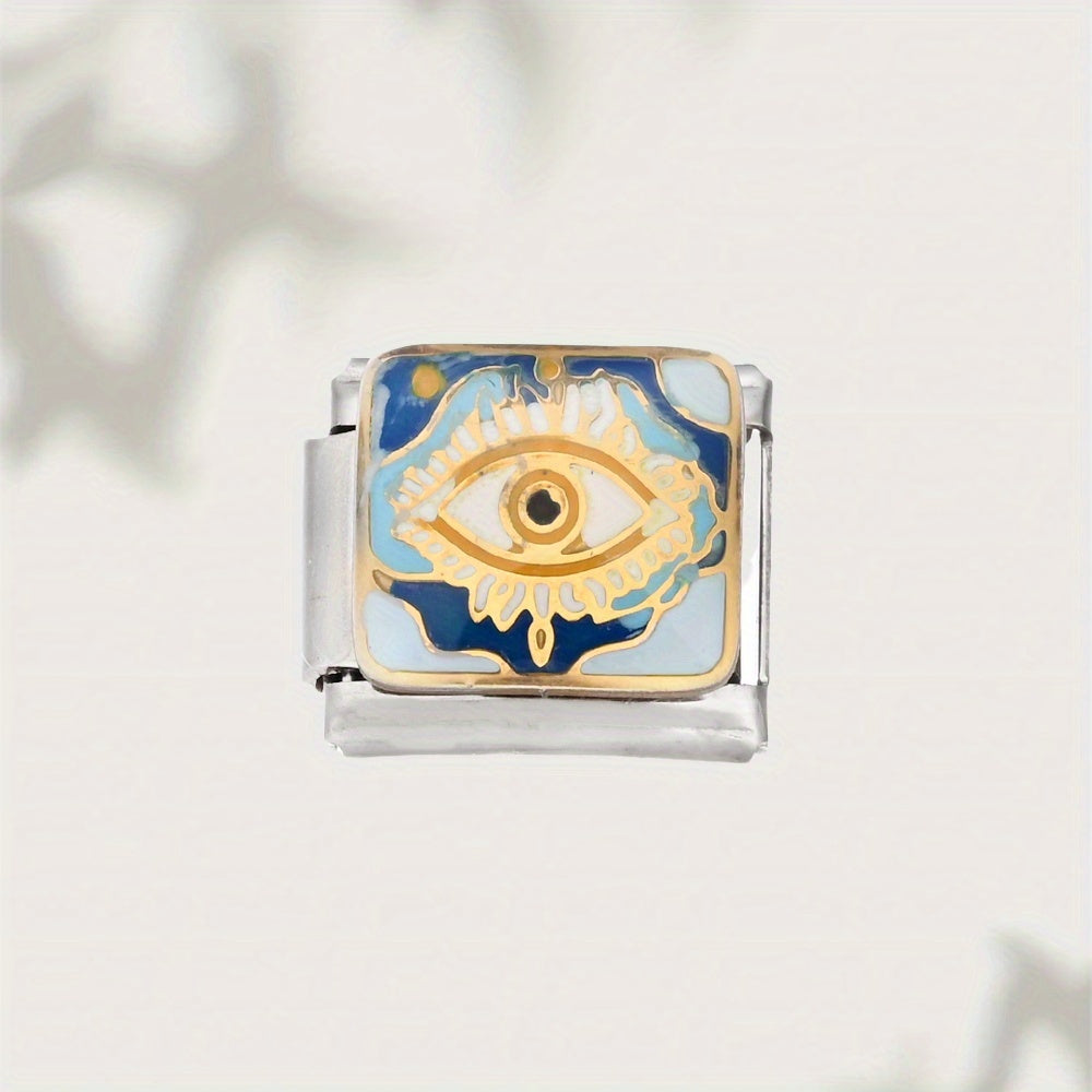 1pc 9mm Stainless Steel Italian Charm Bead