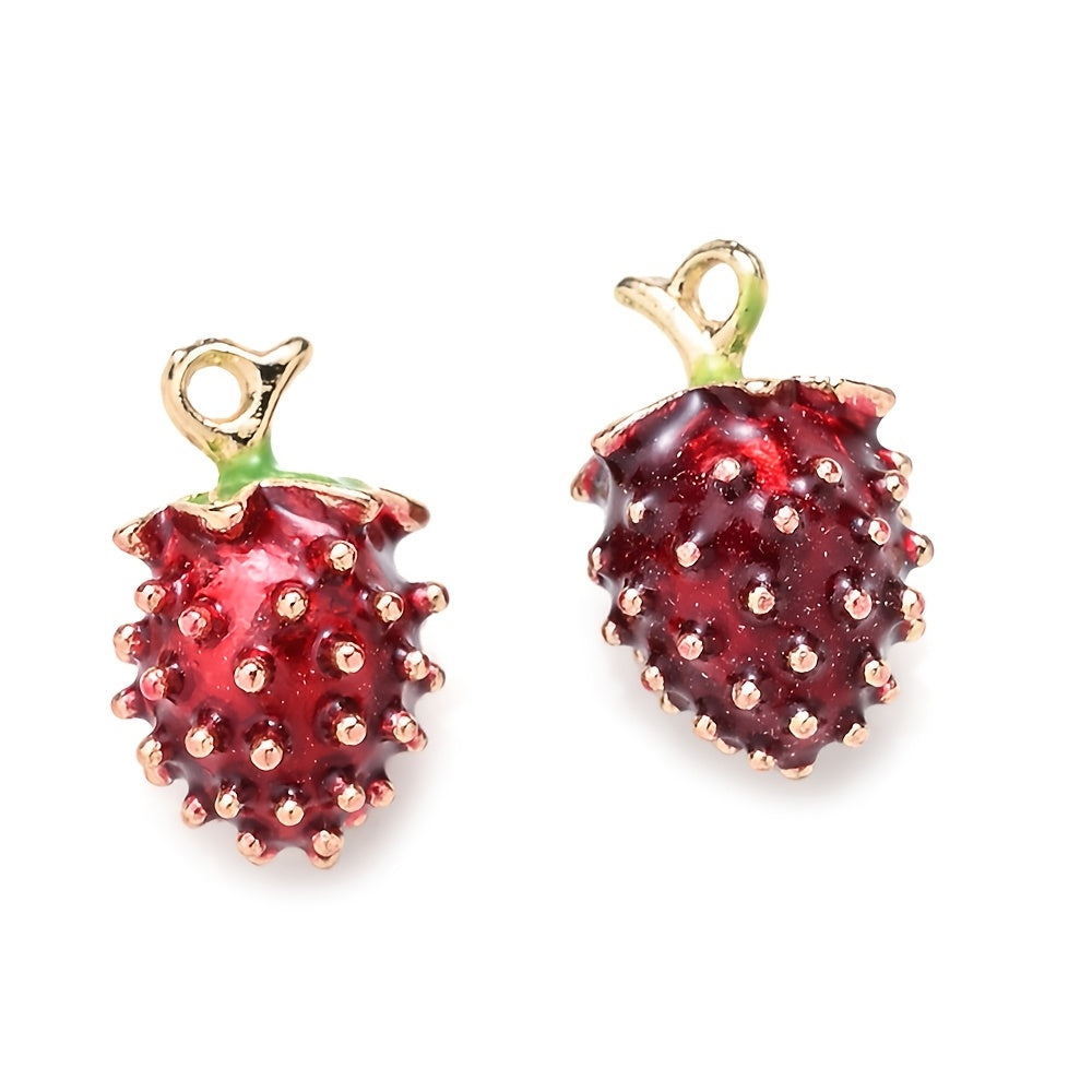 2PCS Fruit Series Alloy Pendant Set