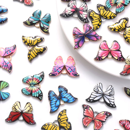 Butterfly Pendant Lobster Keychain Set