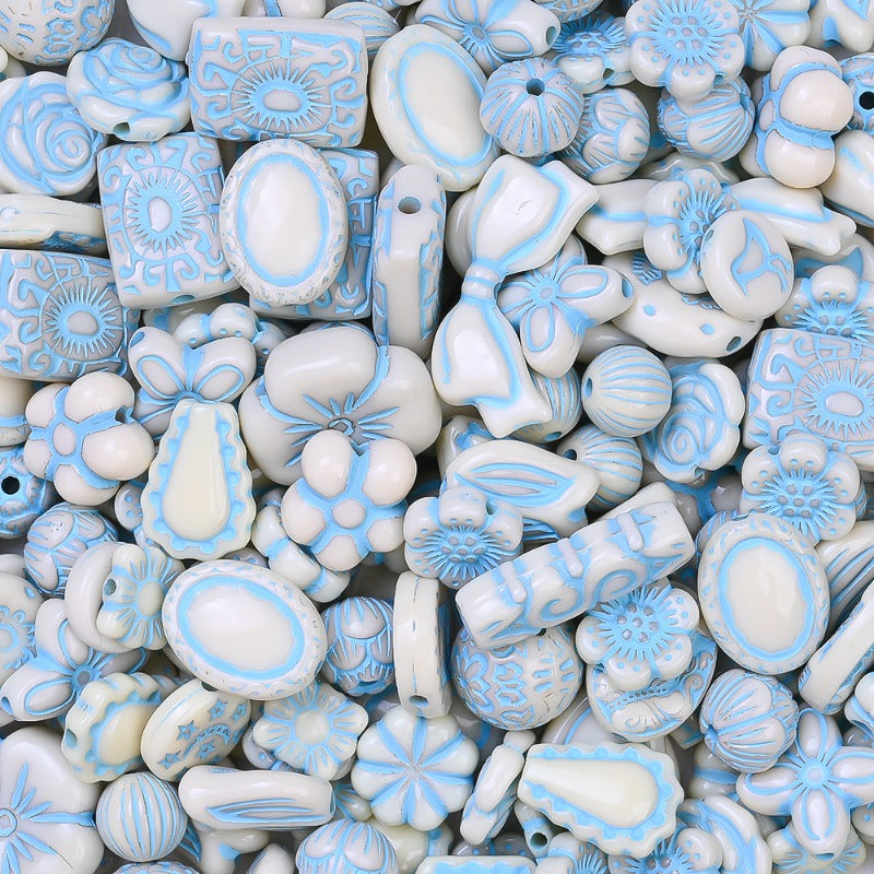 30g/bag 8-30mm Bohemian Style Acrylic Shape Beads