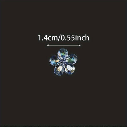 100pcs AB Mixed Color Transparent Flower Acrylic Beads