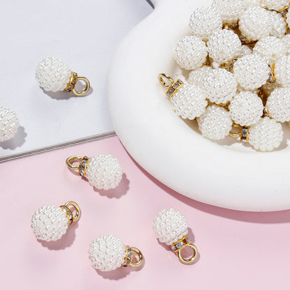10/20pcs Acrylic Mulberry Imitation Pearl Pendant Beads