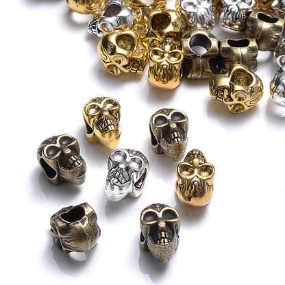 10pcs 7x12mm Vintage Skull Alloy Spacer Beads