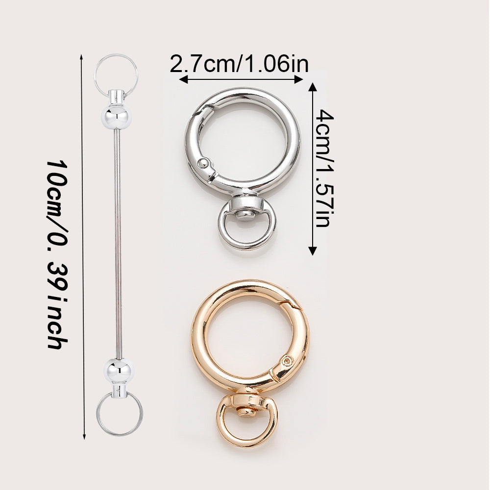 Round Circle Buckle Keychain Hooks