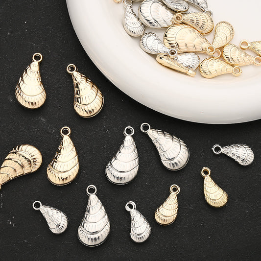 20/50PCS Gold & Silver CCB Seashell Pendant Charms