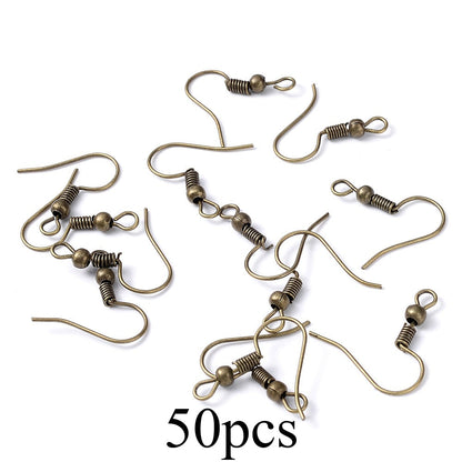 50-Piece 20x17 mm Ball & Coil Earring Hooks