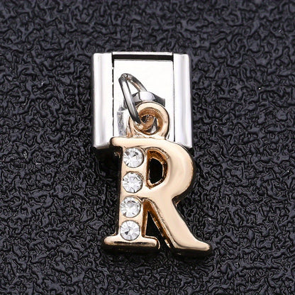 1PC Rhinestone A-Z Letter Modular Bracelet Charm Set