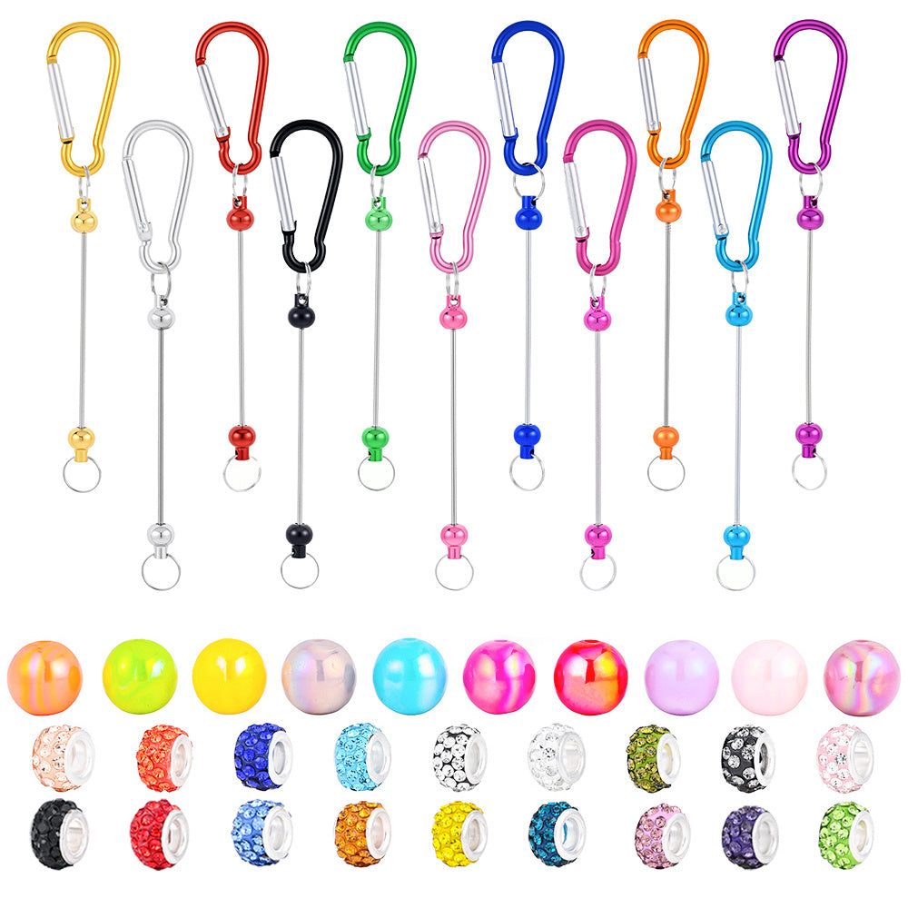 D-Shaped Beadable Keychain Kits