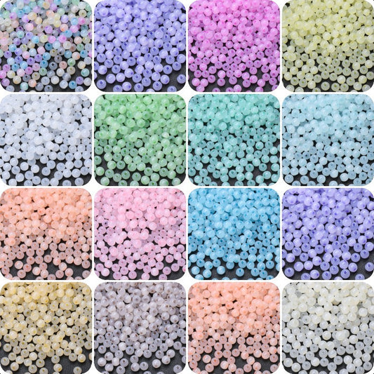200pcs/set 4mm Lovely Multicolored Cat's Eye Seed Beads