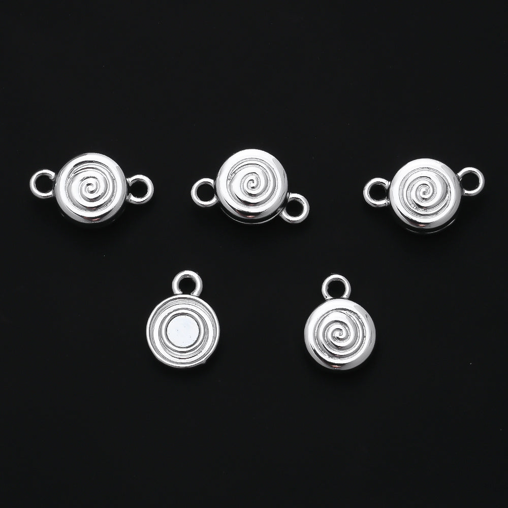 Golden and White Candy-Shaped Magnetic Jewelry Clasps