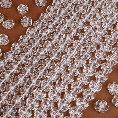 Transparent Flower Glass Beads