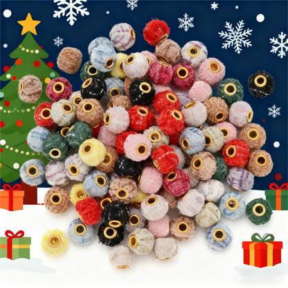 13x15 mm Plaid Large-Hole Beads