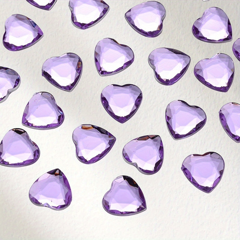12 mm Acrylic Heart Decorative Patches