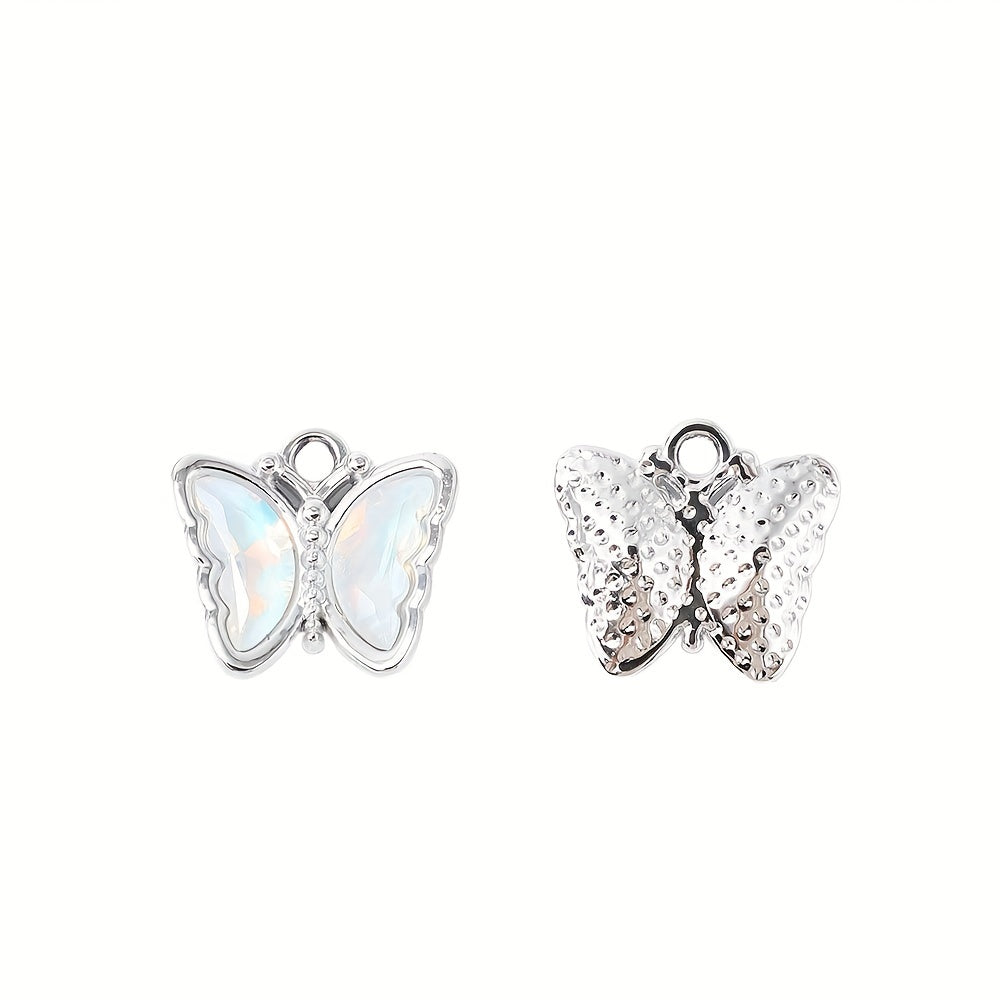 Colorful Alloy Butterfly Pendants