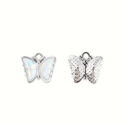 Colorful Alloy Butterfly Pendants