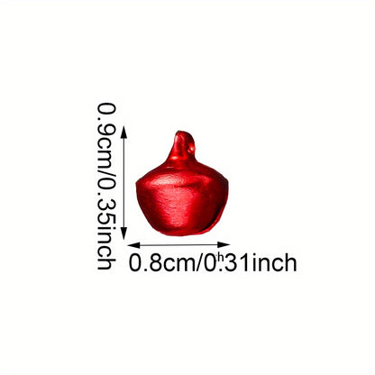 100pcs/set 8mm Christmas Jingle Bells Beads