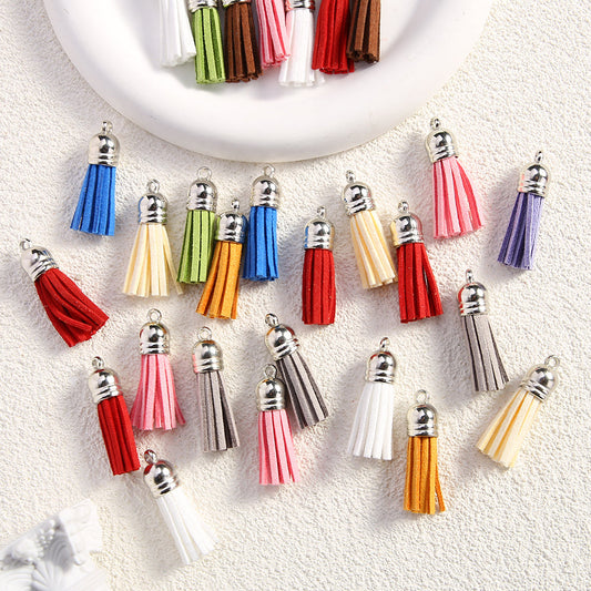 Multicolor Faux Leather Tassel Charms