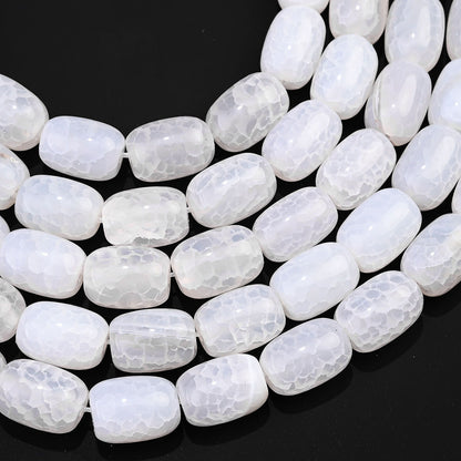 28pcs/strand 10x14mm Natural Agate Barrel Beads