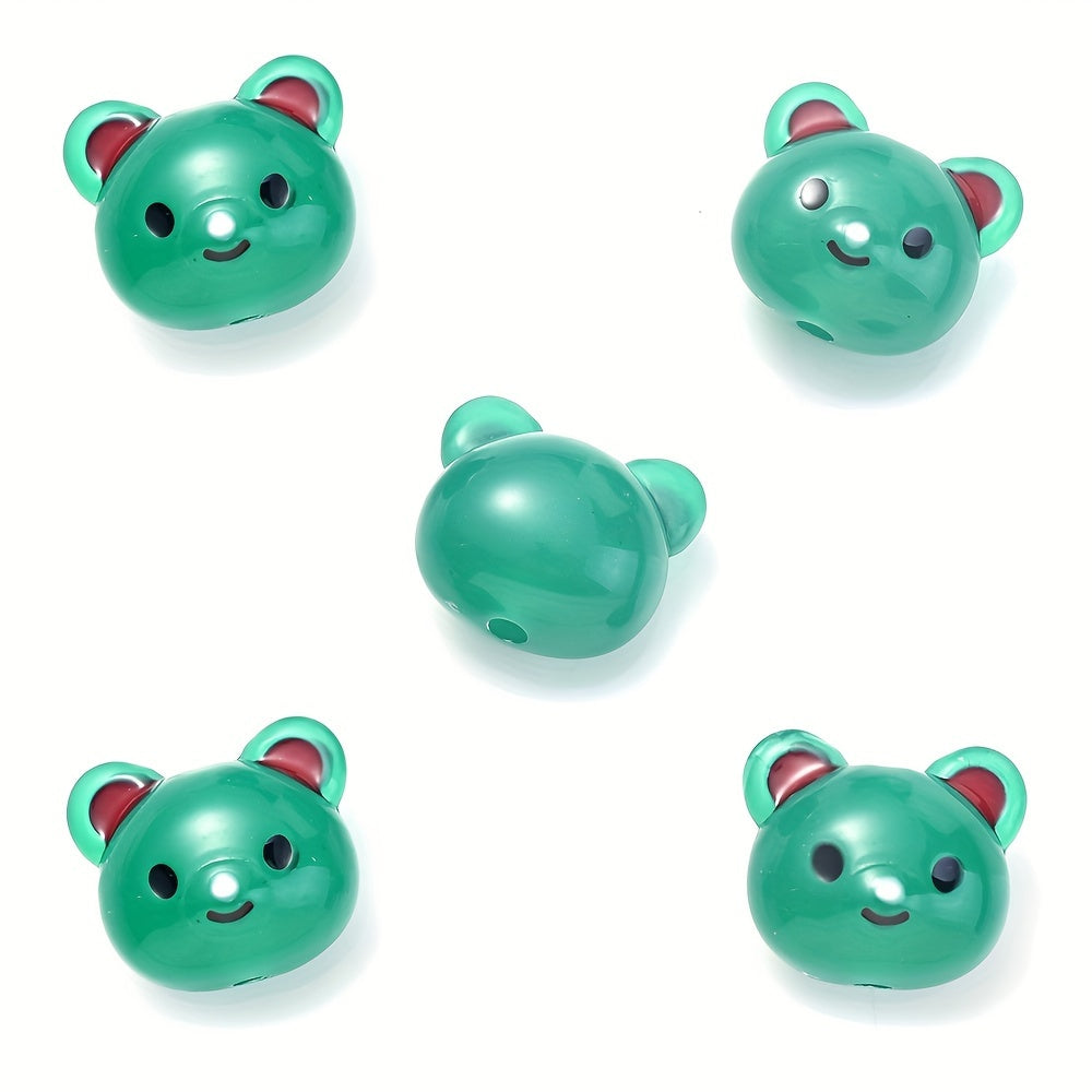 Luminous Bear Head Acrylic Beads