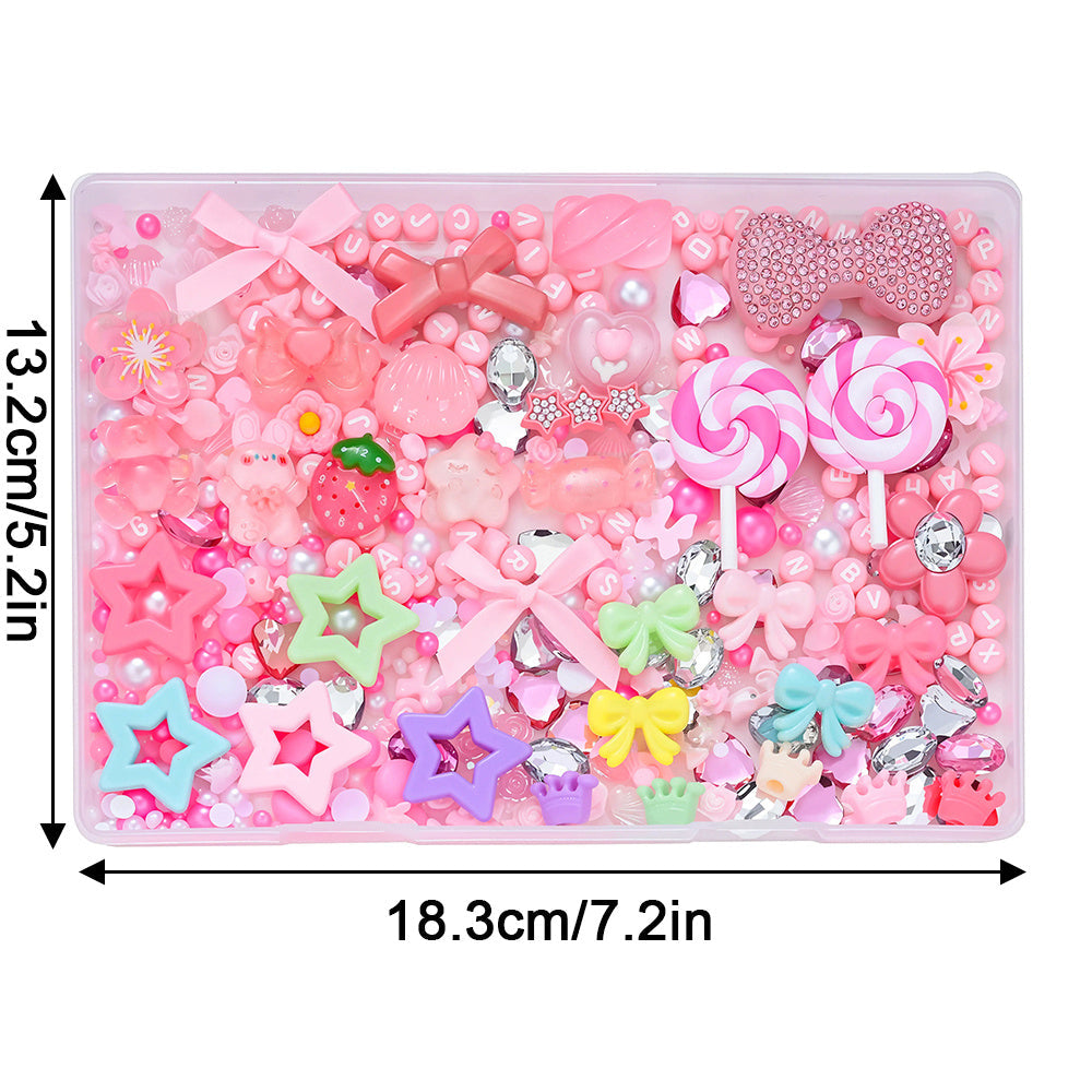 Macaron Resin Love Bow Star Flatback Embellishment Set