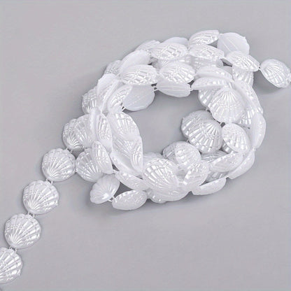 2m Imitation Pearl & Shell Rose Flower Bead Chain