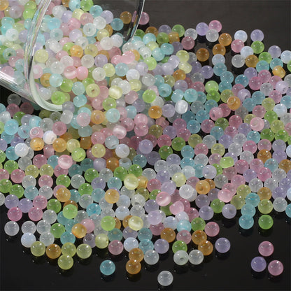 2000PCS 4mm Cat's Eye Round Glass Seed Beads