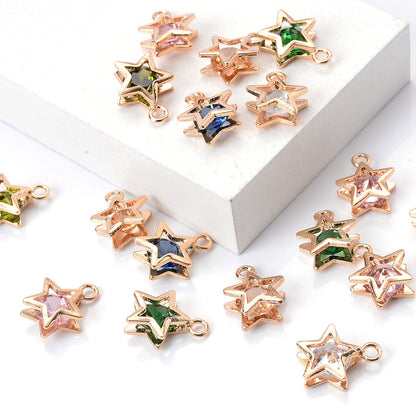 Mixed Color Star Alloy Pendants