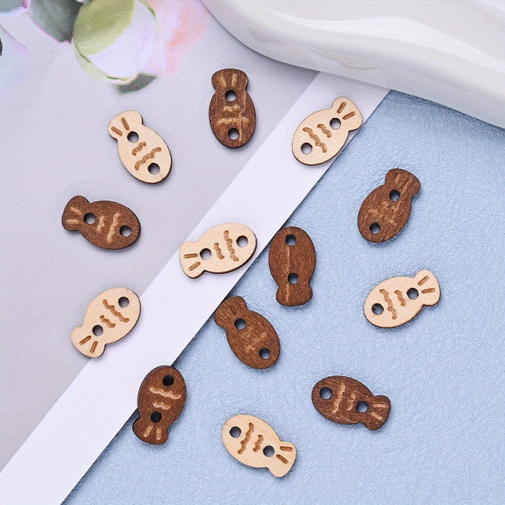 Fish Shape Double Hole Buttons