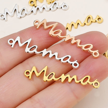 Mama Double Hole Alloy Pendants