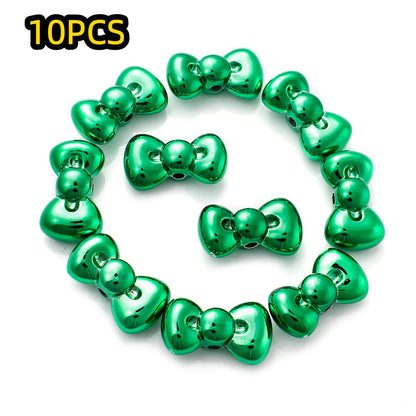 10pcs 15x26mm Christmas Bow Acrylic Beads