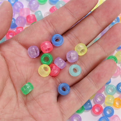 Glow-in-the-Dark Acrylic Barrel Beads