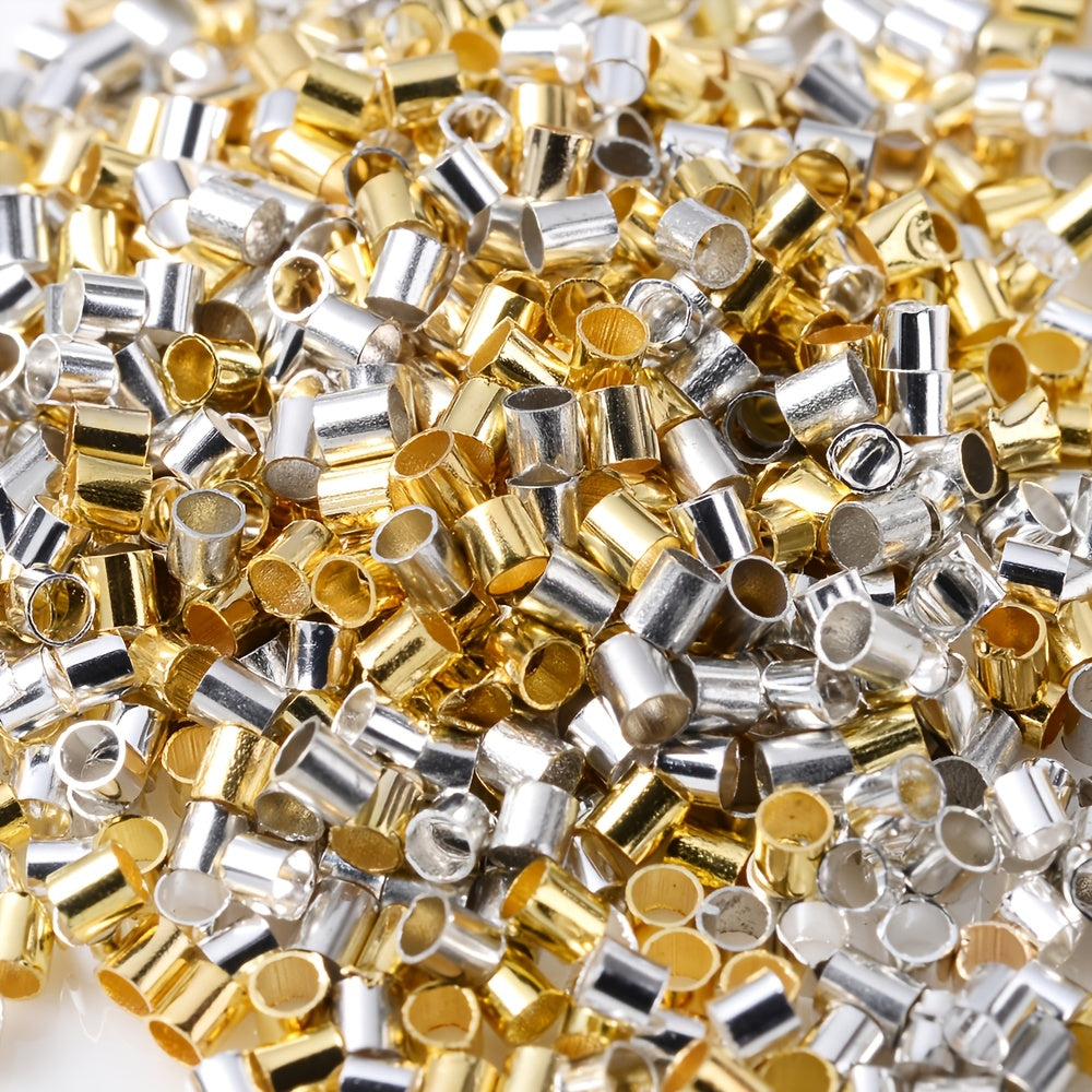 500pcs 1.5/2.0mm Multicolor Tube Crimp Beads