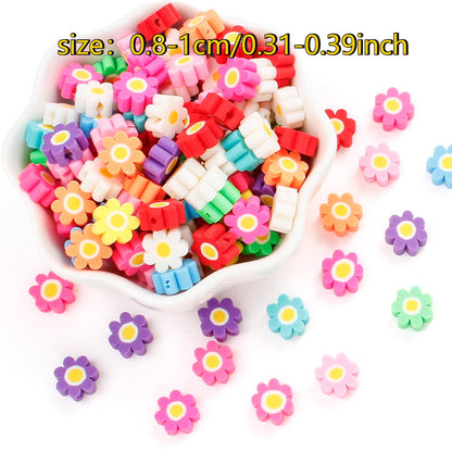 Polymer Clay Plum Blossom Flower Beads
