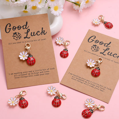 Ladybug Wish Card Keychains