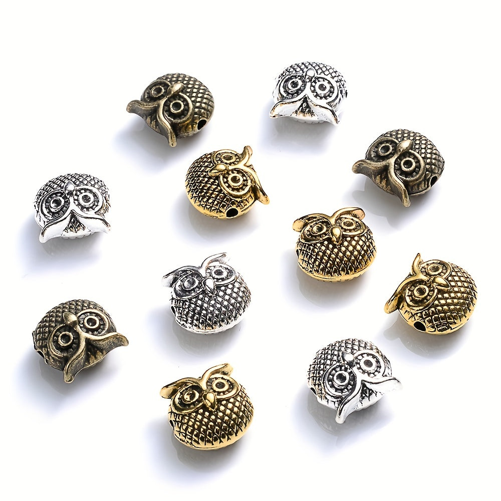 10pcs Vintage Owl Alloy Beads