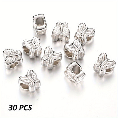 30pcs 0.43inch Mix Butterfly Bead Loose Spacer Plastic CCB Beads