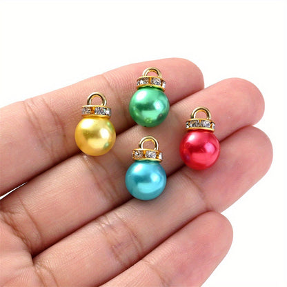 Rhinestone Imitation Pearl Charms