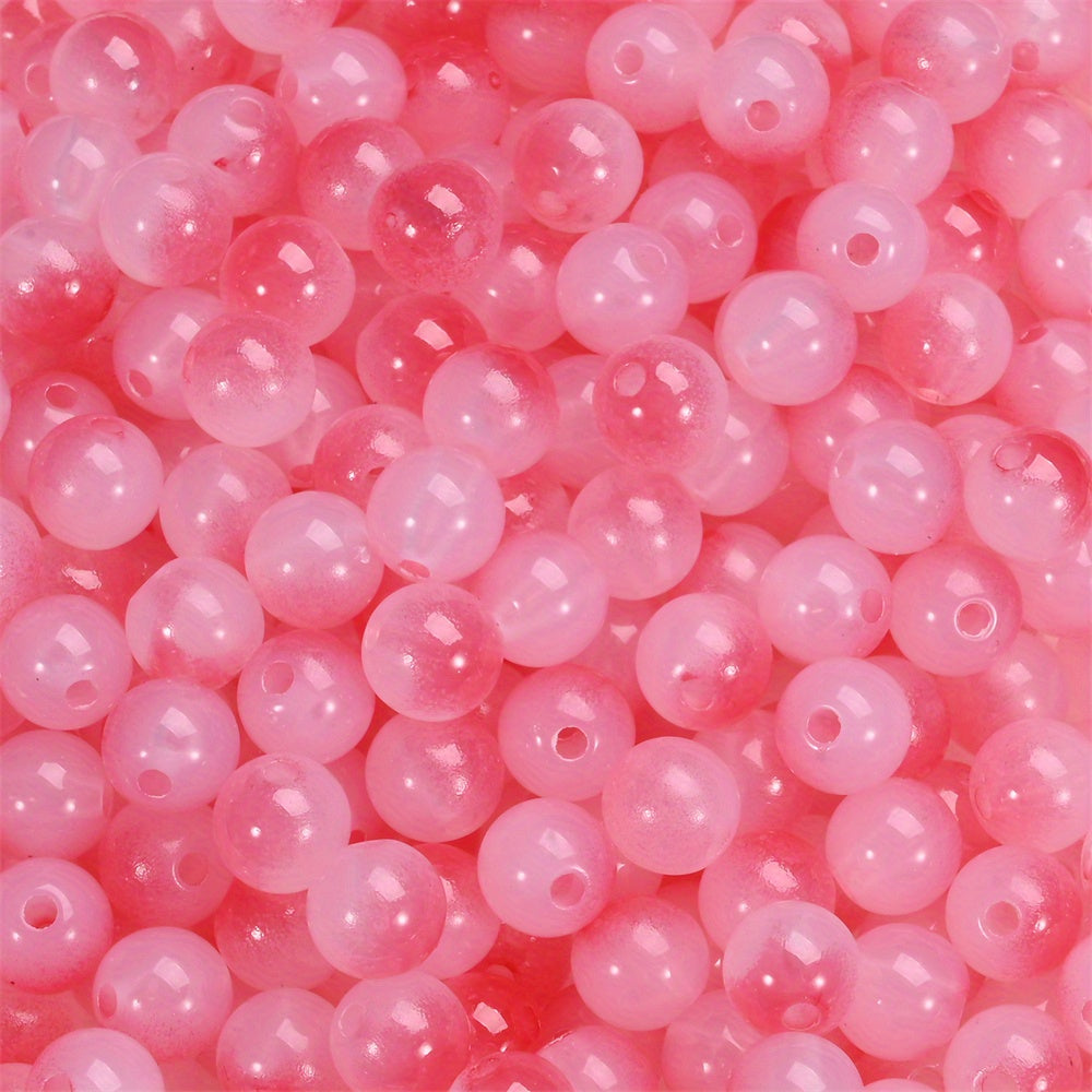 Mixed Color Imitation Jade Acrylic Beads