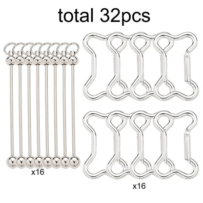 Beadable Bone Shape Keychain Kit