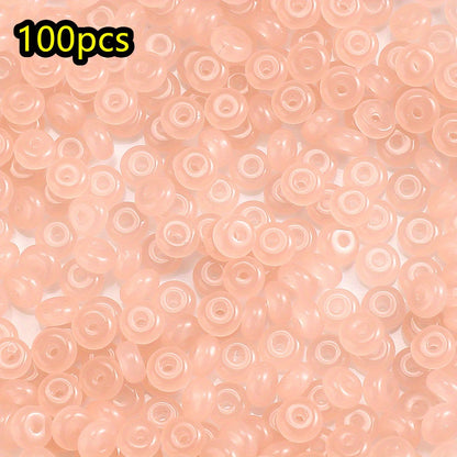 100pcs 3x6mm Multicolor Rondelle Glass Beads