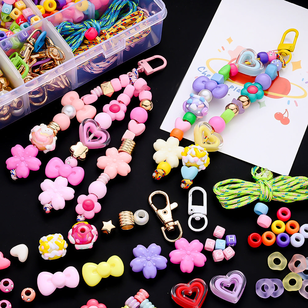 1 Box DIY Beads Keychain Making Kit