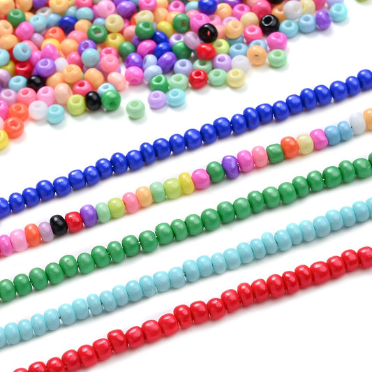 500pcs/set 3mm Colorful Charm Glass Seed Beads