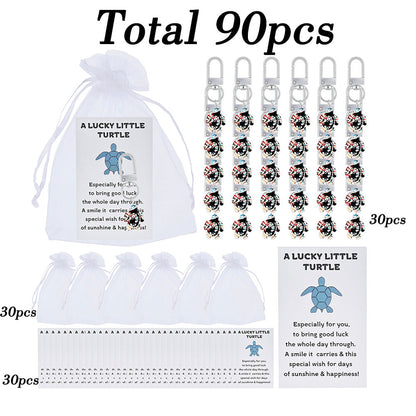 Lucky Turtle Keychain Gift Set