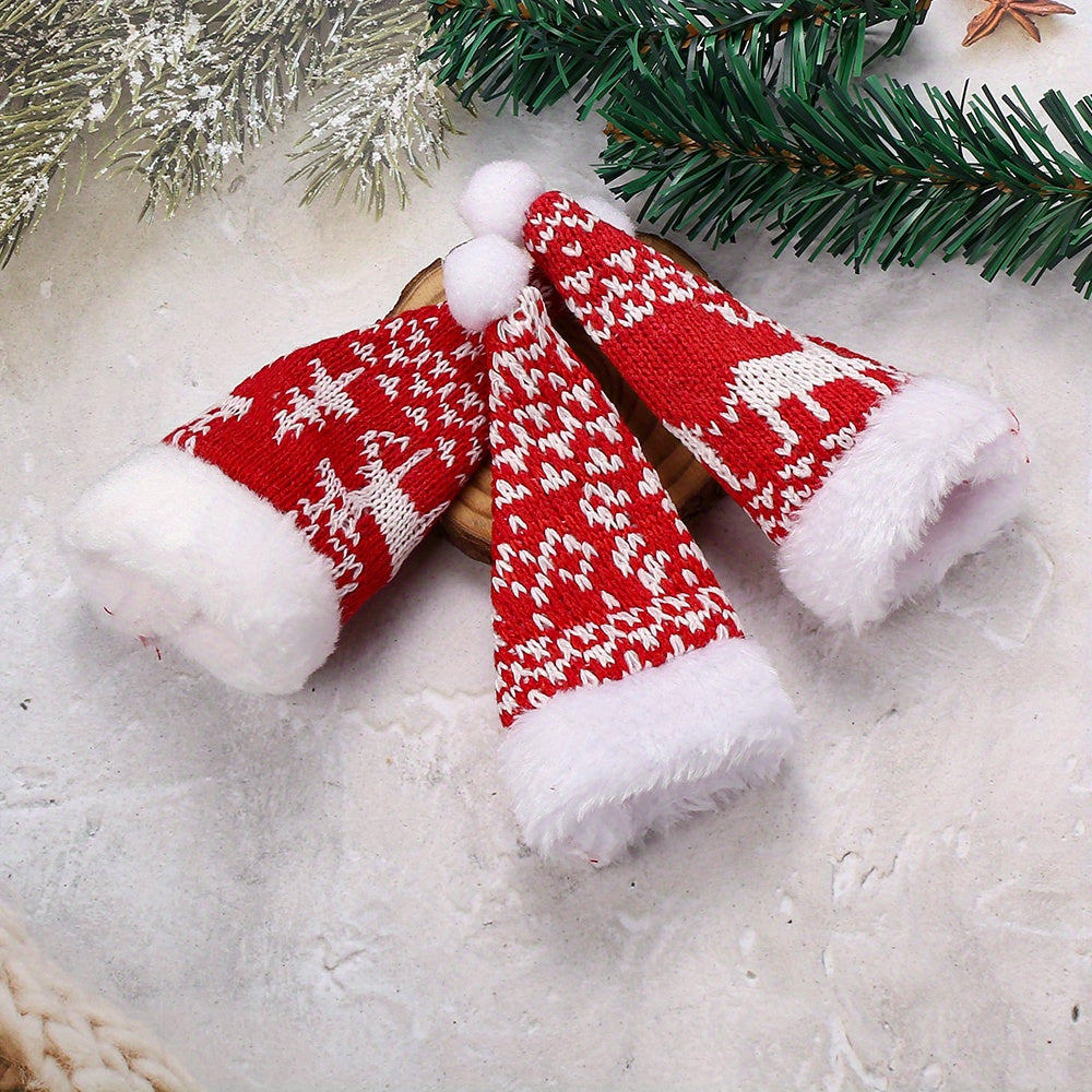 Christmas Knit Santa Hat Cutlery Holder