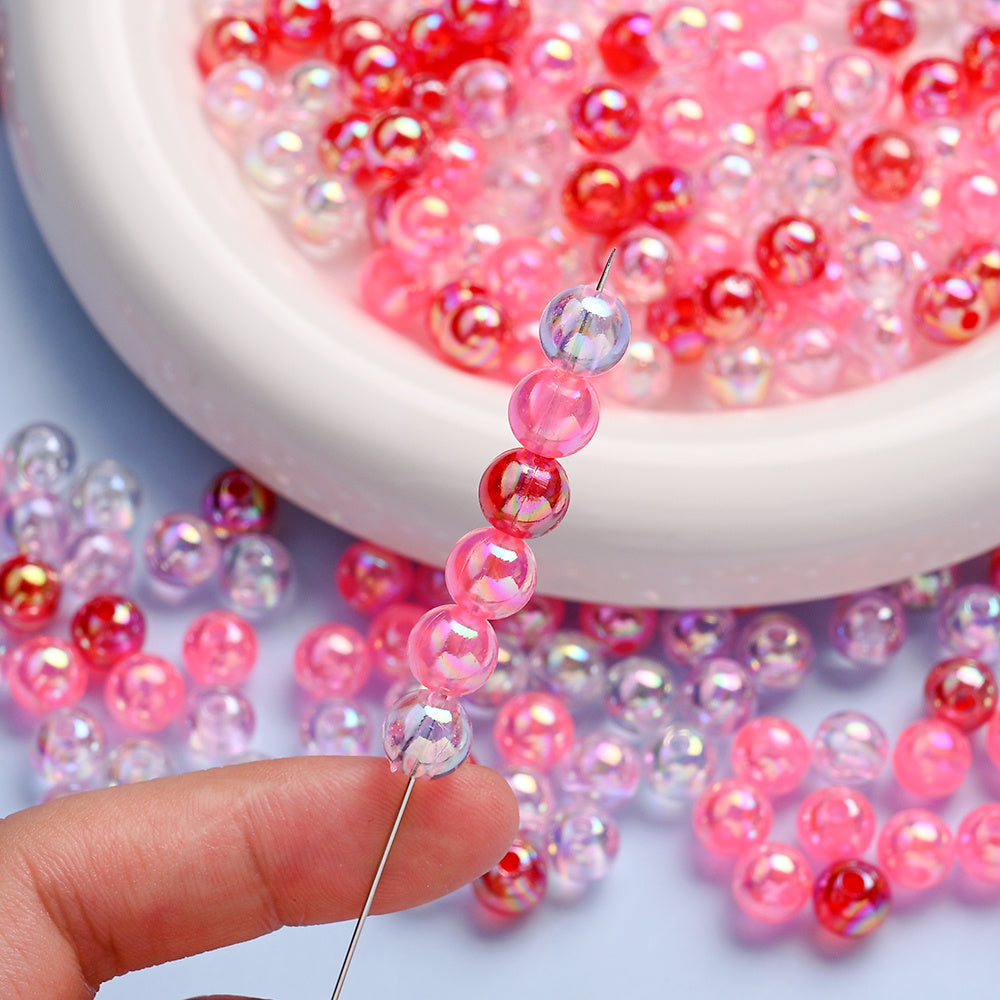 Pink AB Acrylic Beads