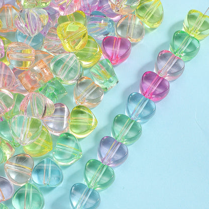 Transparent 3D Love Acrylic Beads