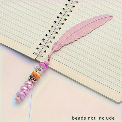 Creative Beadable Feather Blank Bookmarks Set
