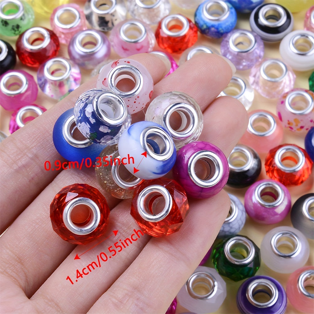 Acrylic Large Hole Spacer Beads